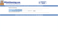 Desktop Screenshot of msjainnameology.com
